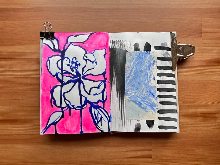 Paintings of magnolia blooms