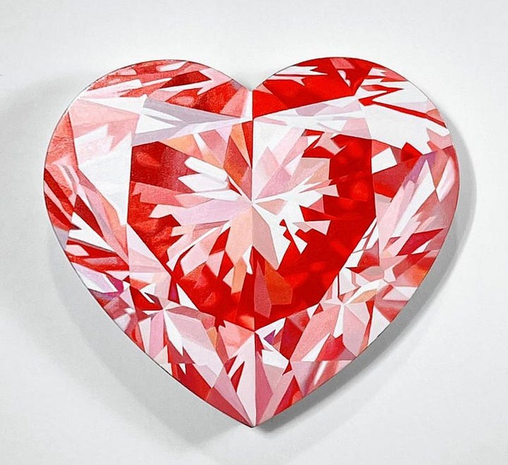 gemstone art by angie crabtree featured at Loiter Galleries this month