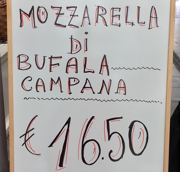 Mozzarella for sale in Rome