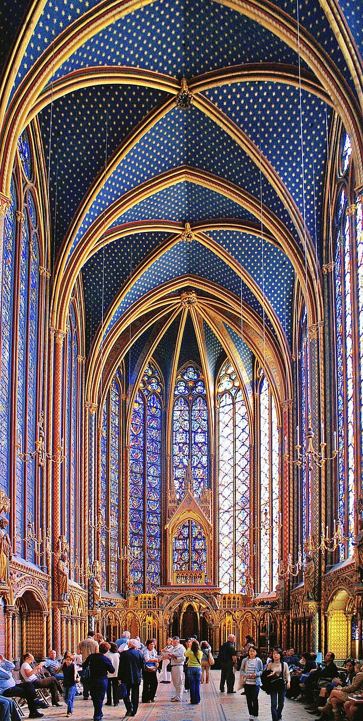 LEFT: Sainte-Chapelle. RIGHT: Chartres Cathedral.