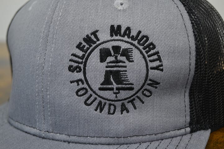 Silent Majority Foundation Logo Trucker Hat Gray/Black