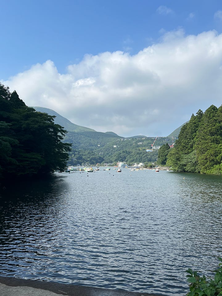 Pictures of Hakone - shrine gate, trees etc