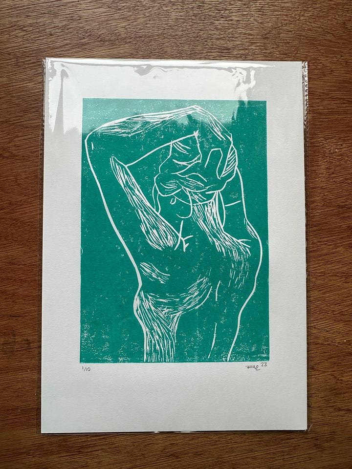 Limited Edition lino prints, £35 each