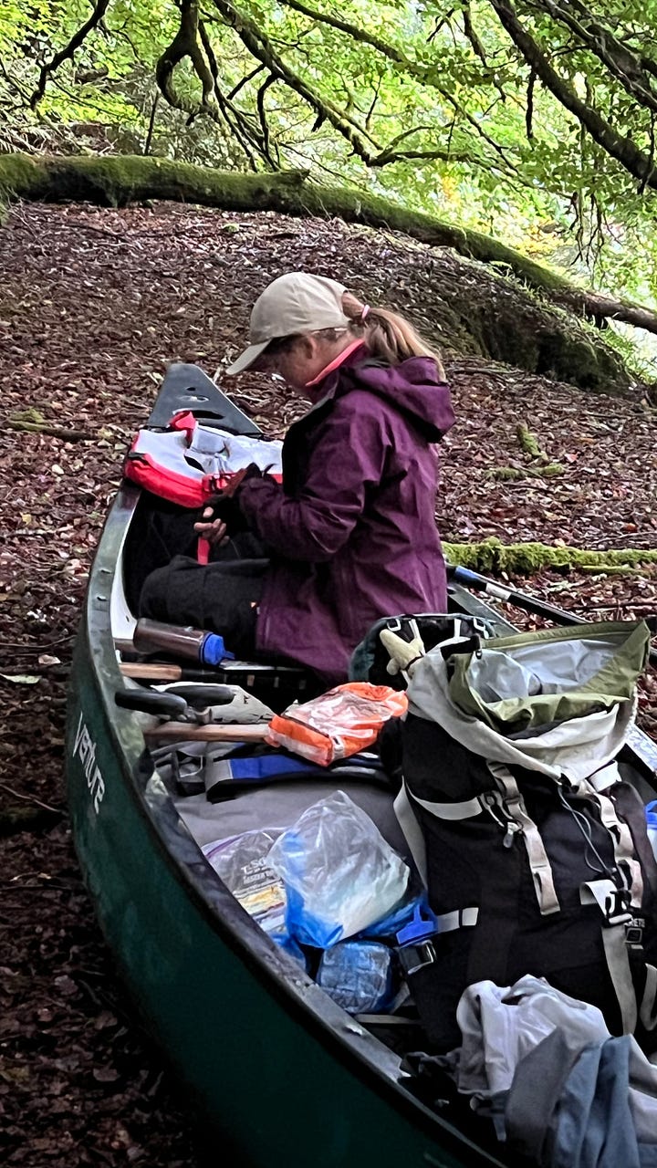 Brewing up, packing and setting off.