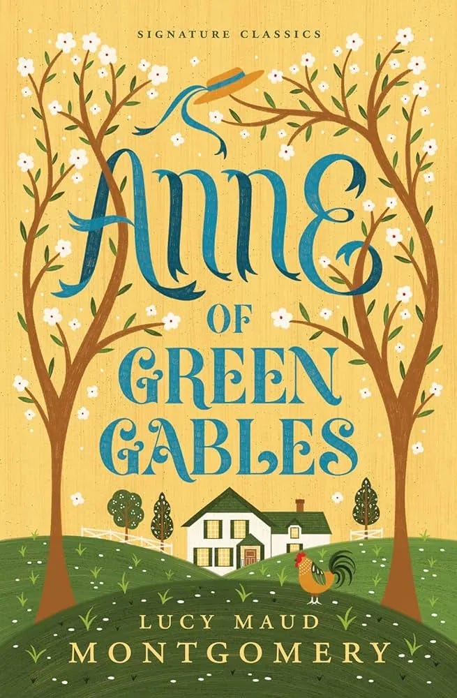 images of logos from SubStacks and Homegoing and Anne of Green Gables cover