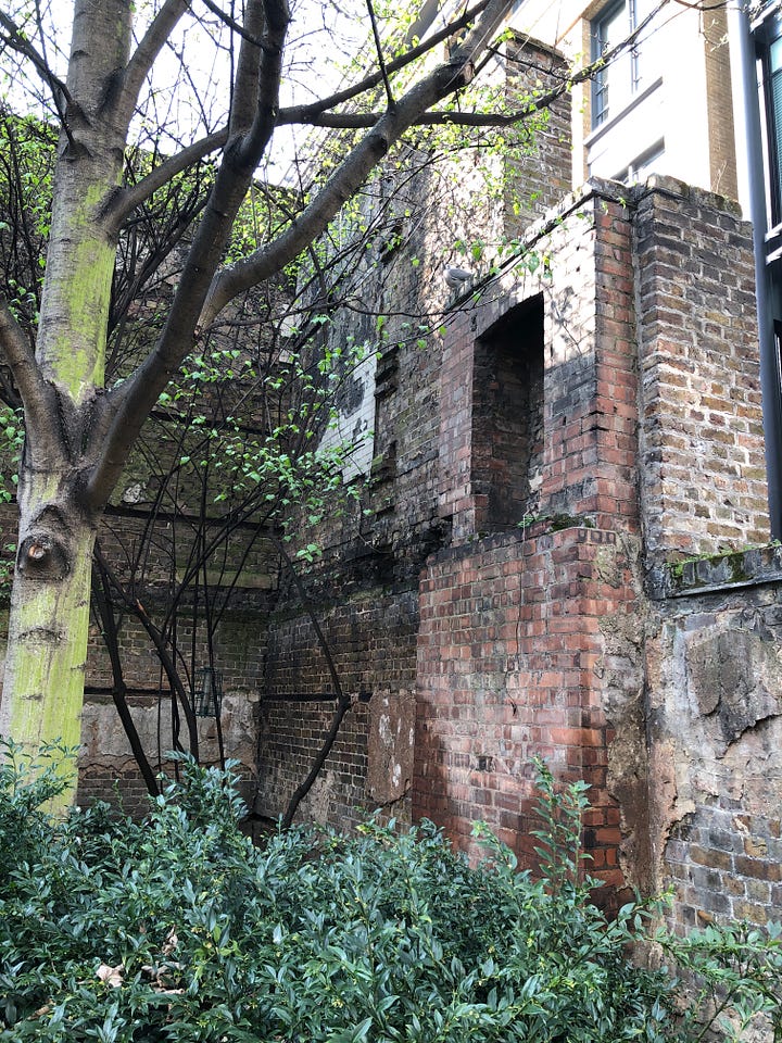 The Roman Wall on Noble Street, off Gresham Street, London