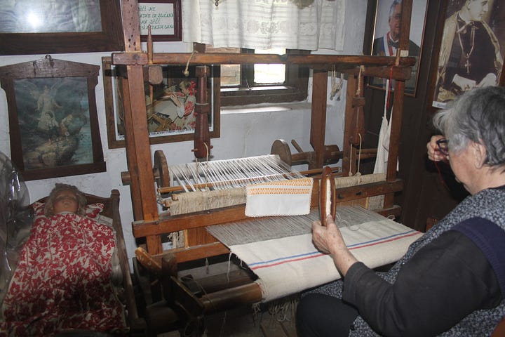 Pictures from a weaving museum in Lonjsko Polje Nature Park