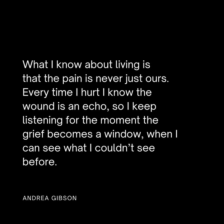 QUOTE IMAGE 1: I’d stand in the shadows of your heart and tell you I’m not afraid of your dark. QUOTE IMAGE 2: What I know about living is that the pain is never just ours. Every time I hurt I know the wound is an echo, so I keep listening for the moment the grief becomes a window, when I can see what I couldn’t see before. QUOTE IMAGE 3: Sometimes the most healing thing we can do is remind ourselves over and over and over. Other people feel this too. QUOTE IMAGE 4: I have never cared as much to be nearly as much as I care to become.