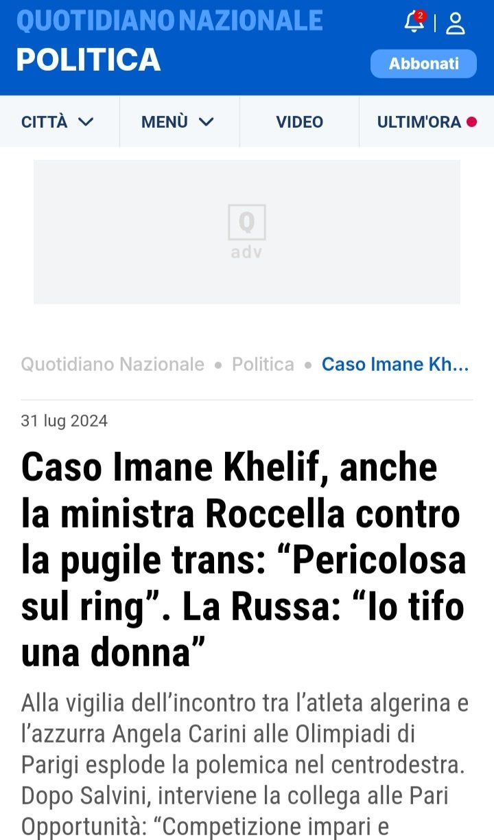 Angela Carini contro Imene Khelif