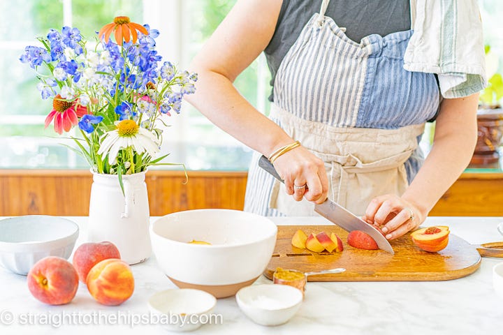 fresh peach buckle cake recipe