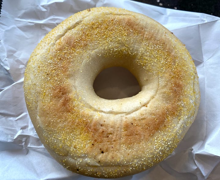 Bottoms of the plain and everything bagel