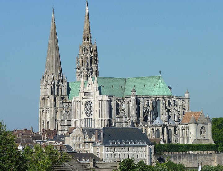 LEFT: Sainte-Chapelle. RIGHT: Chartres Cathedral.