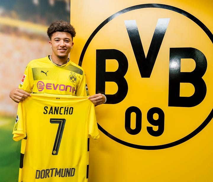 Jadon Sancho sign for Borussia Dortmund from Manchester United