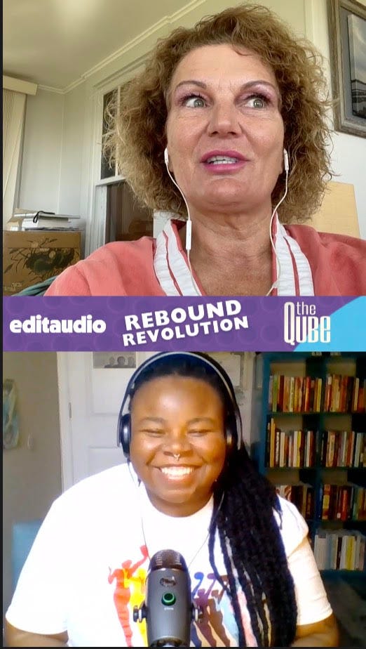 Screenshots from episodes of Rebound Revoltion podcast,  you can learn more here: https://rebound-revolution.simplecast.com/