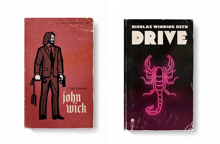 Some famous movie posters designed as old book covers