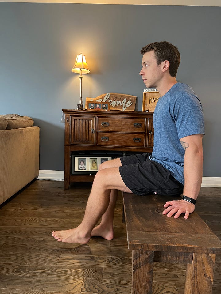 Seated hamstring mobilization