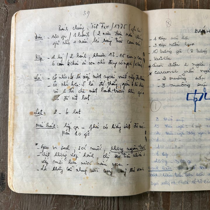 mom's recipe notebook