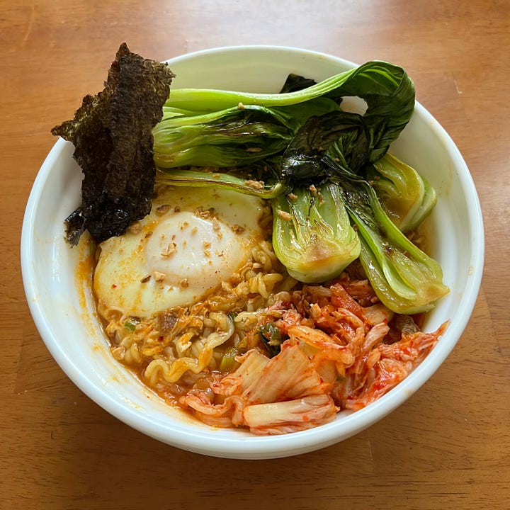 Various instant ramen.