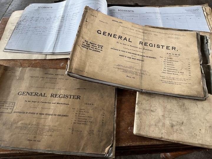 Old documents from the early 20th century