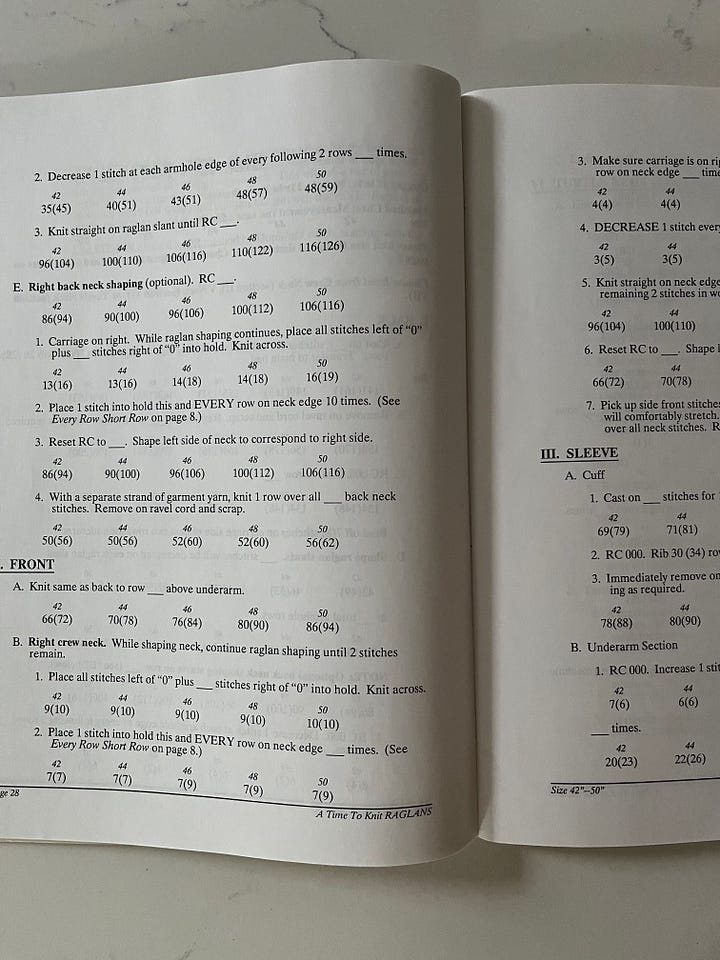 Pattern book calculations