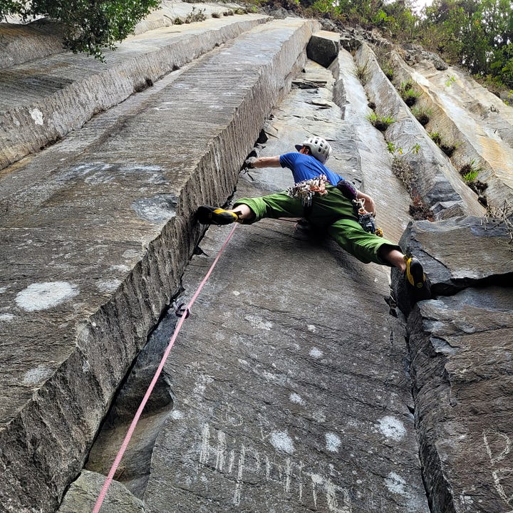 Rock climbing in the Columnas de Tangán in Ecuador