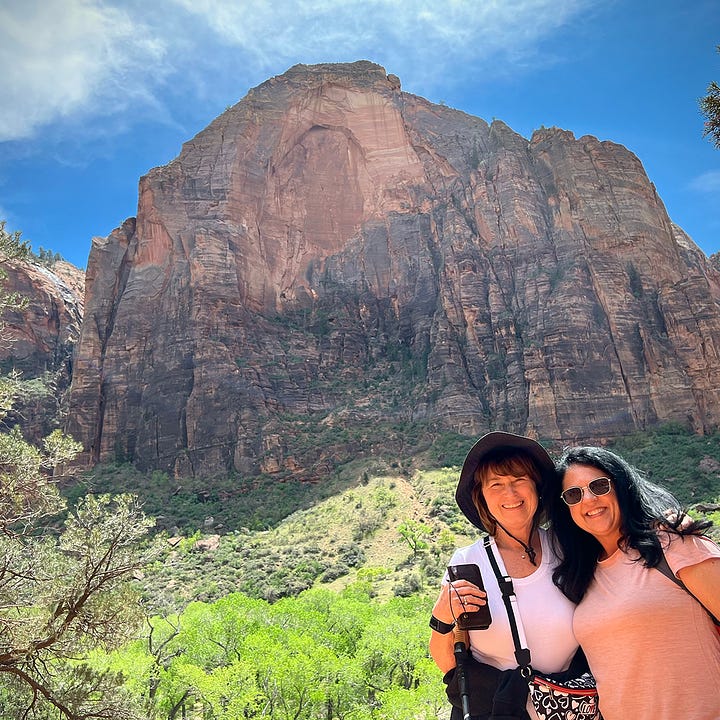 Hiking in Zion National Park.