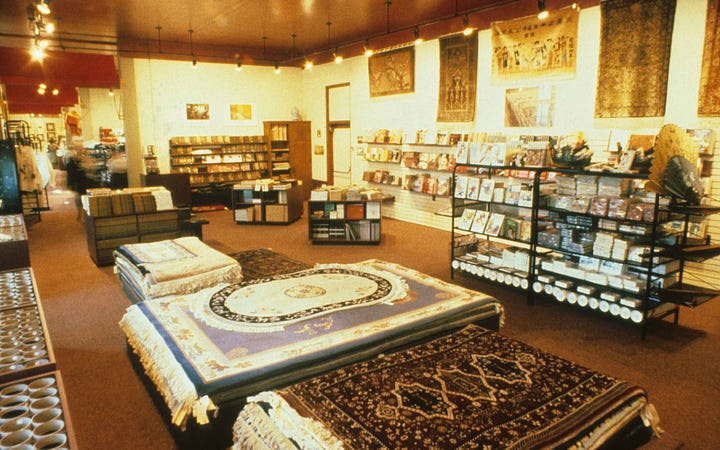 Four views of the "Son of Heaven" gift shop in Columbus, Ohio, 1989