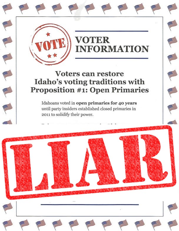 👎🚫 Idaho’s Proposition 1 — VOTE NO!!!!!