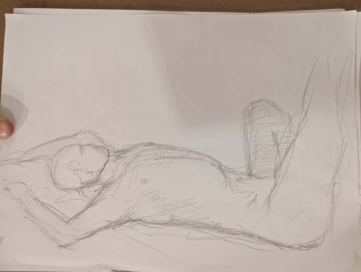 life drawing sketches of a nude male in cardiff