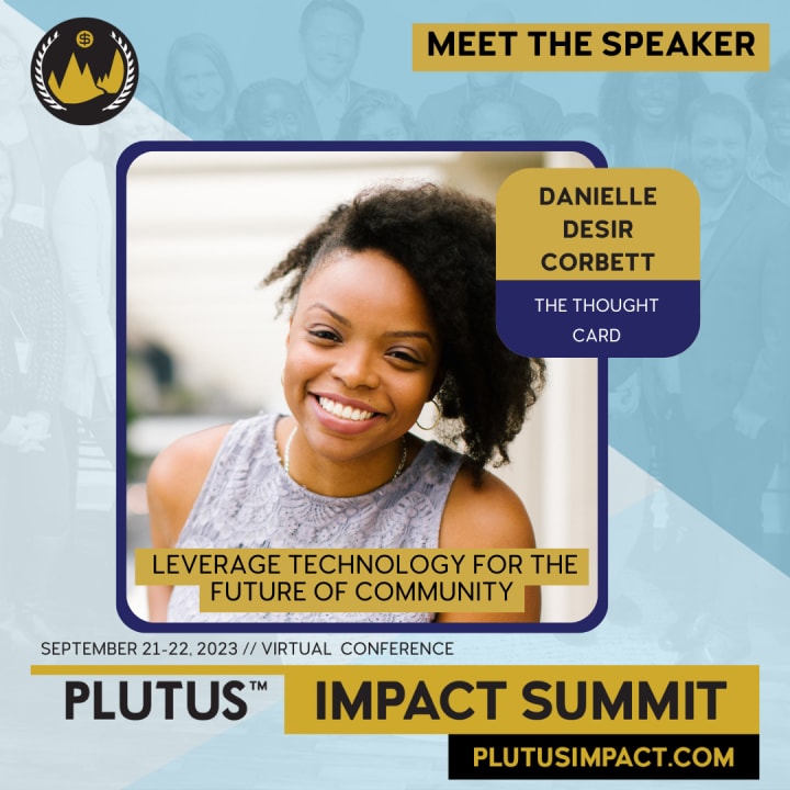 Join Danielle Desir Corbett a speaker at Plutus Foundation Impact Summit
