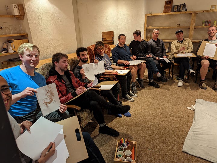 stag party life drawing