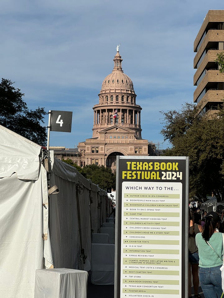 Four photos from the Texas Book Festival