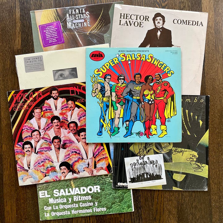 images of various vinyl record purchases categorized by vendors