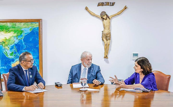 Presidente da República e Ministra da Saúde se reunem com Tedros para definir rumos do Tratado Pandêmico.