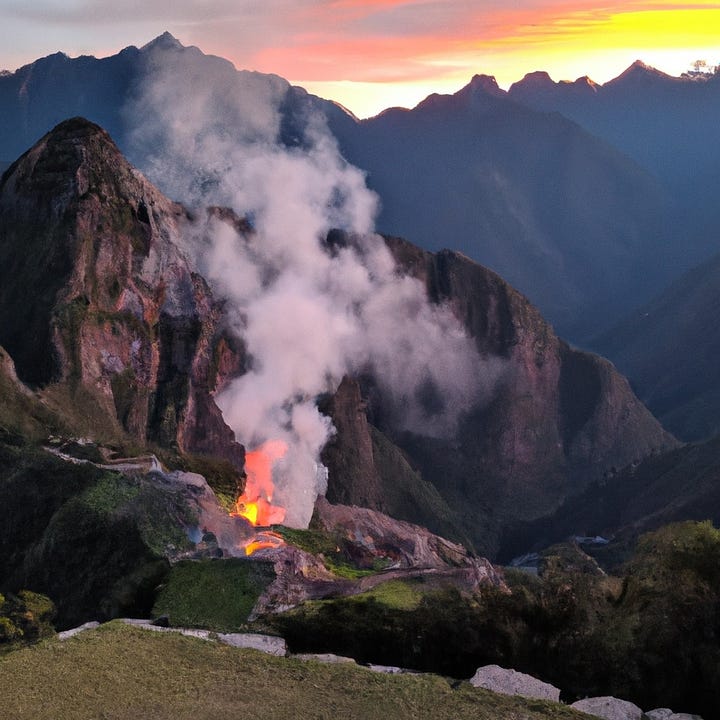 Machu Picchu grows in flames