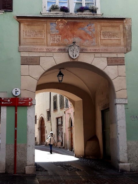 walking around in Rovereto ITALY