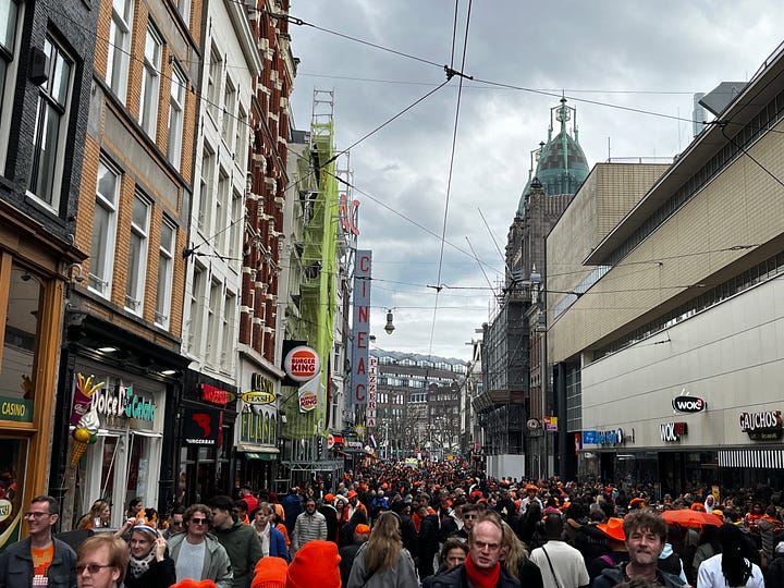 The streets were packed