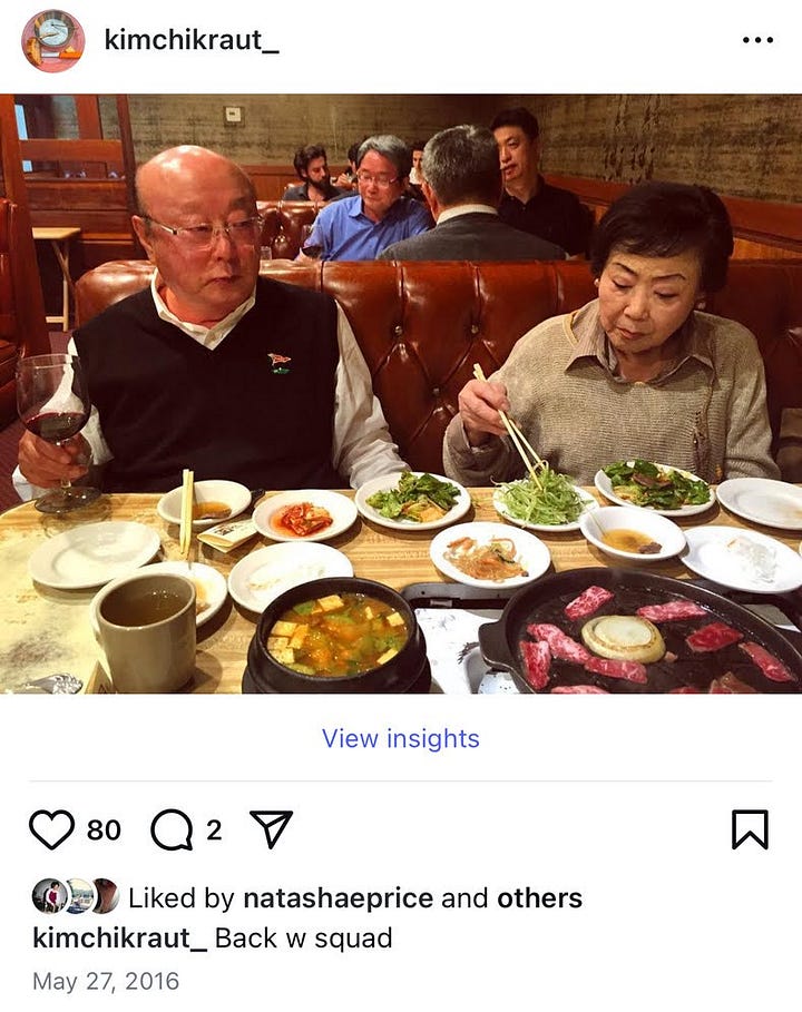 Galbi bbq at Seoul Garden & Tatiana's grandparents at Seoul Garden