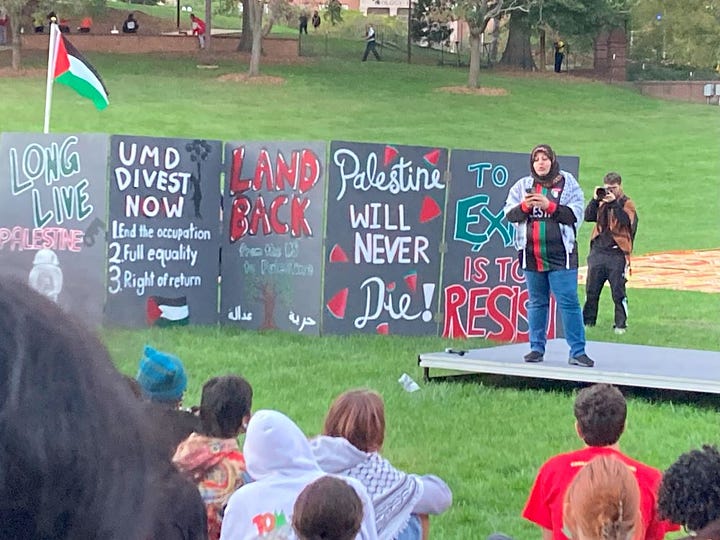 University of MD October 7 vigil