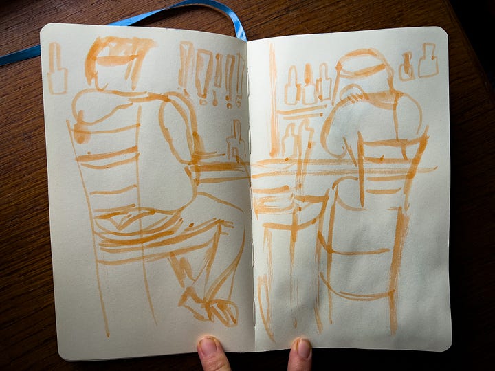 Illustrated pages from Beth Spencer's sketchbooks