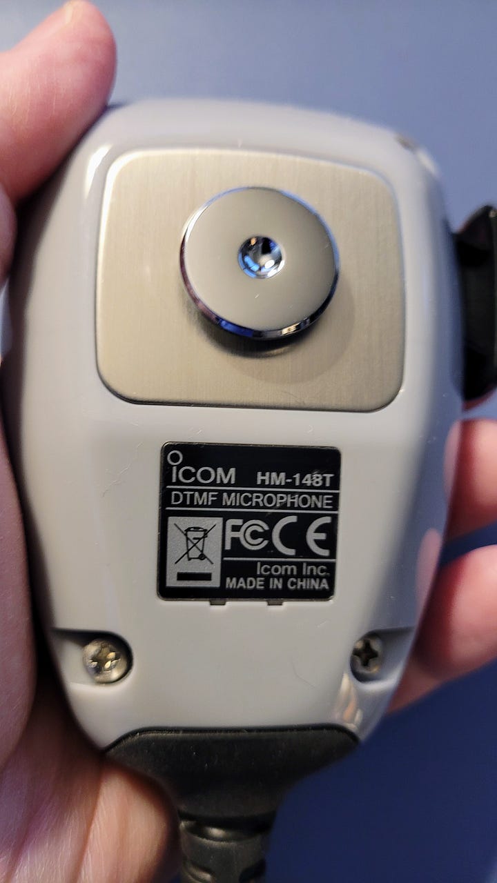 Icom HM-148T hand microphone