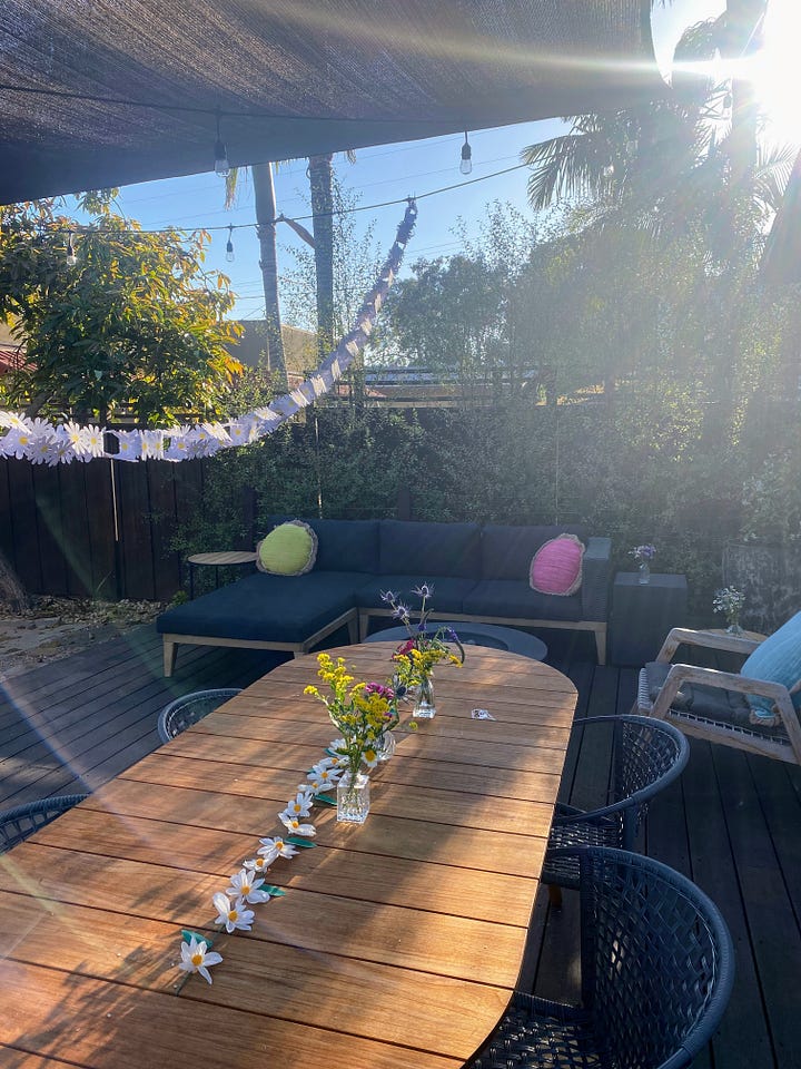 wildflower-themed child's birthday party
