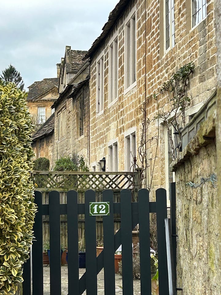 Two photos of Church Street Cottages Brasdford on Avon, Wiltshire Images: Roland's Travels