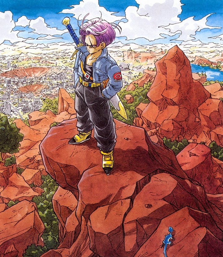 Four images, four drawings by Toriyama