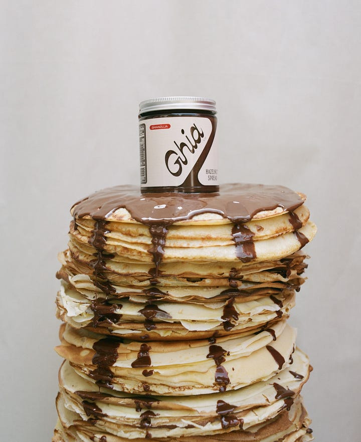 stacks of crepes