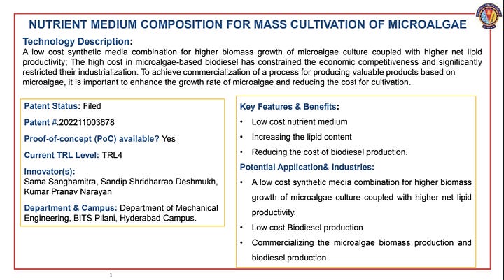 Nutrient Medium Composition for Mass Cultivation of Microalgae