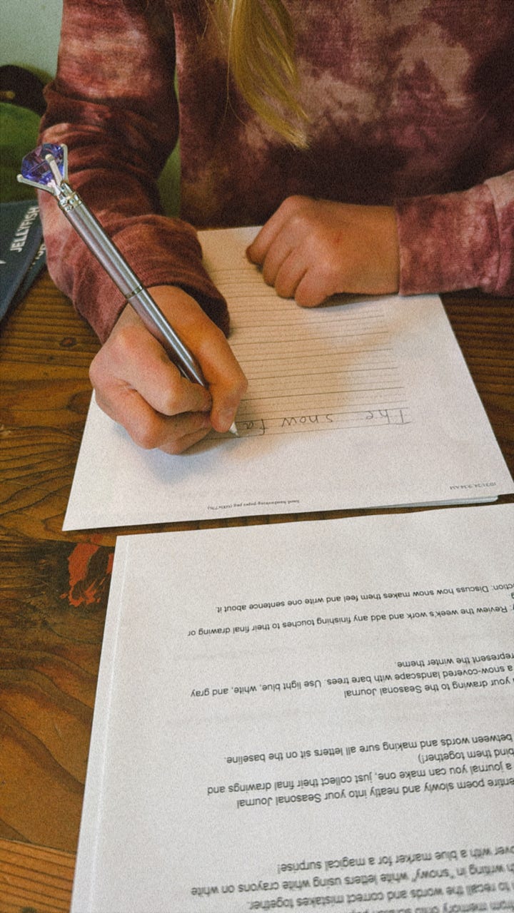 handwriting practice