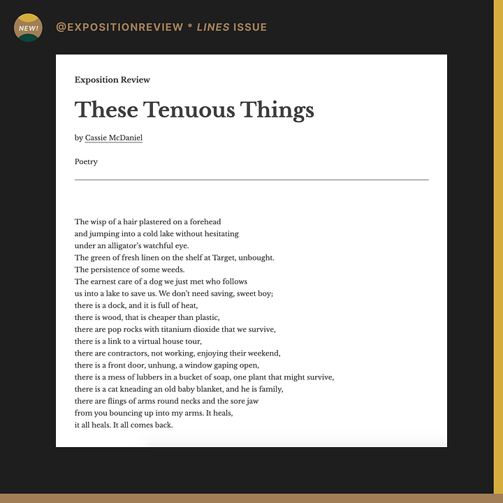 These Tenuous Things, Cassie McDaniel