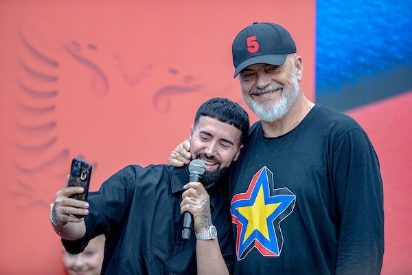 From choreographed crowds to controlled access, these images from Prime Minister Edi Rama’s rally in Kavajë capture the tension between spectacle and surveillance in Albania’s political theatre. (VX Photo/ Vudi Xhymshiti)