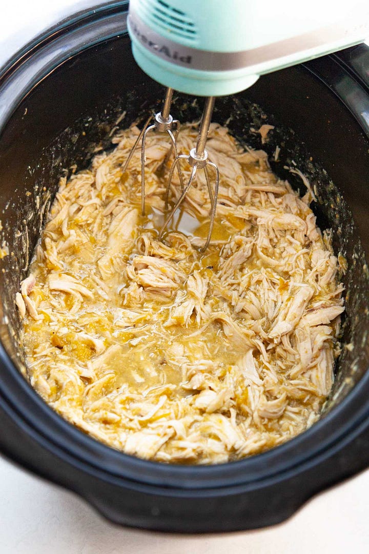 shredded green chile chicken